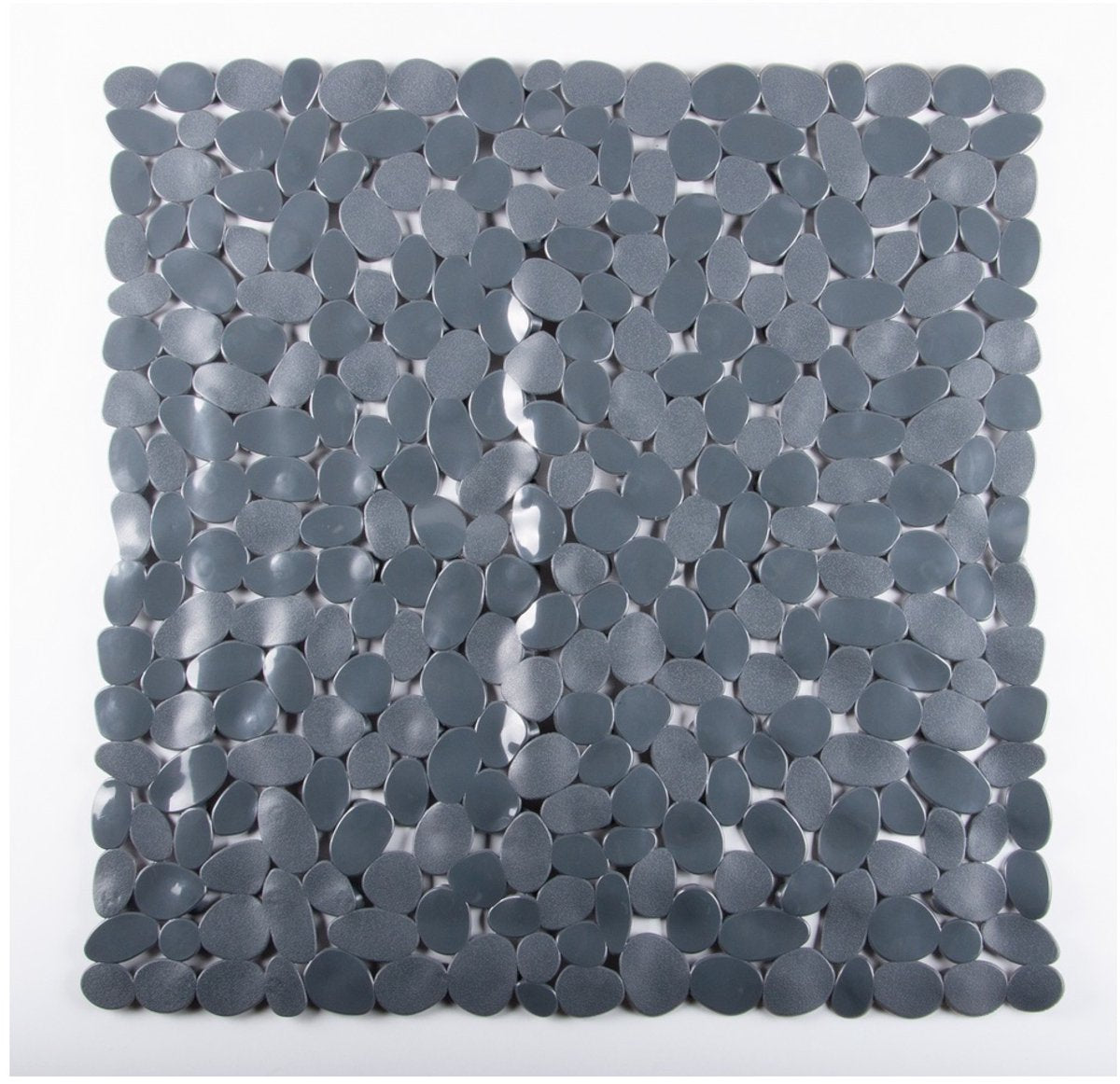 Tapis de douche Eisl - tapis antidérapant - 540 x 540 mm - motif pierre - gris anthracite