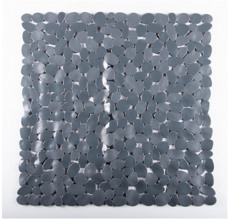Tapis de douche Eisl - tapis antidérapant - 540 x 540 mm - motif pierre - gris anthracite
