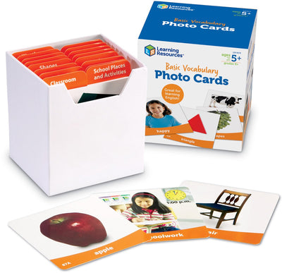Cartes photo de vocabulaire de base de ressources d'apprentissage - 5+