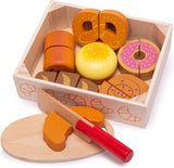 Bigjigs Boîte en bois avec pain coupant, 17dlg. - afbeelding 1