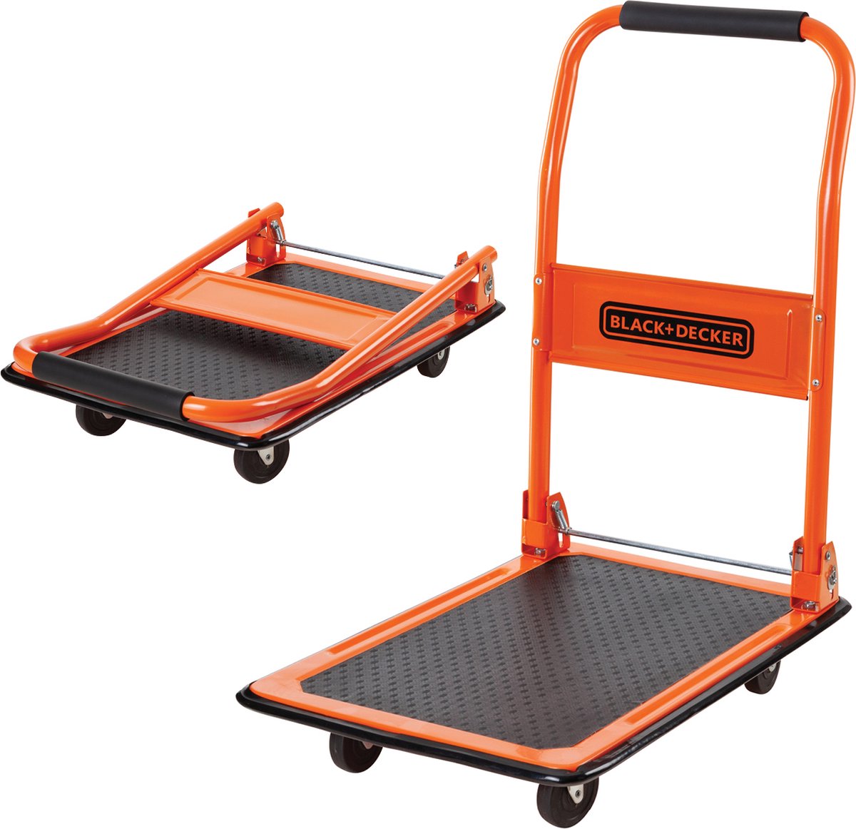 Chariot à plateforme pliable Black+Decker BXWT-H303 - chariot à plateforme max. 80kg - chariot de transport 60 x 40 x 80,5 cm - chariot de transport avec poignée - facile à ranger - acier