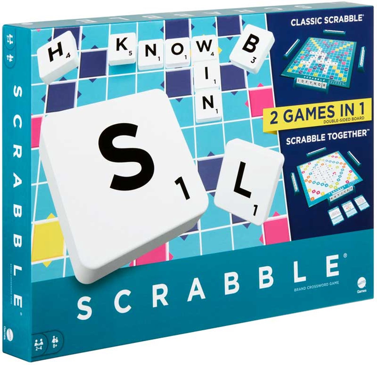 Mattel jeux mattel scrabble, jeu de société, pensée latérale, 8 ans