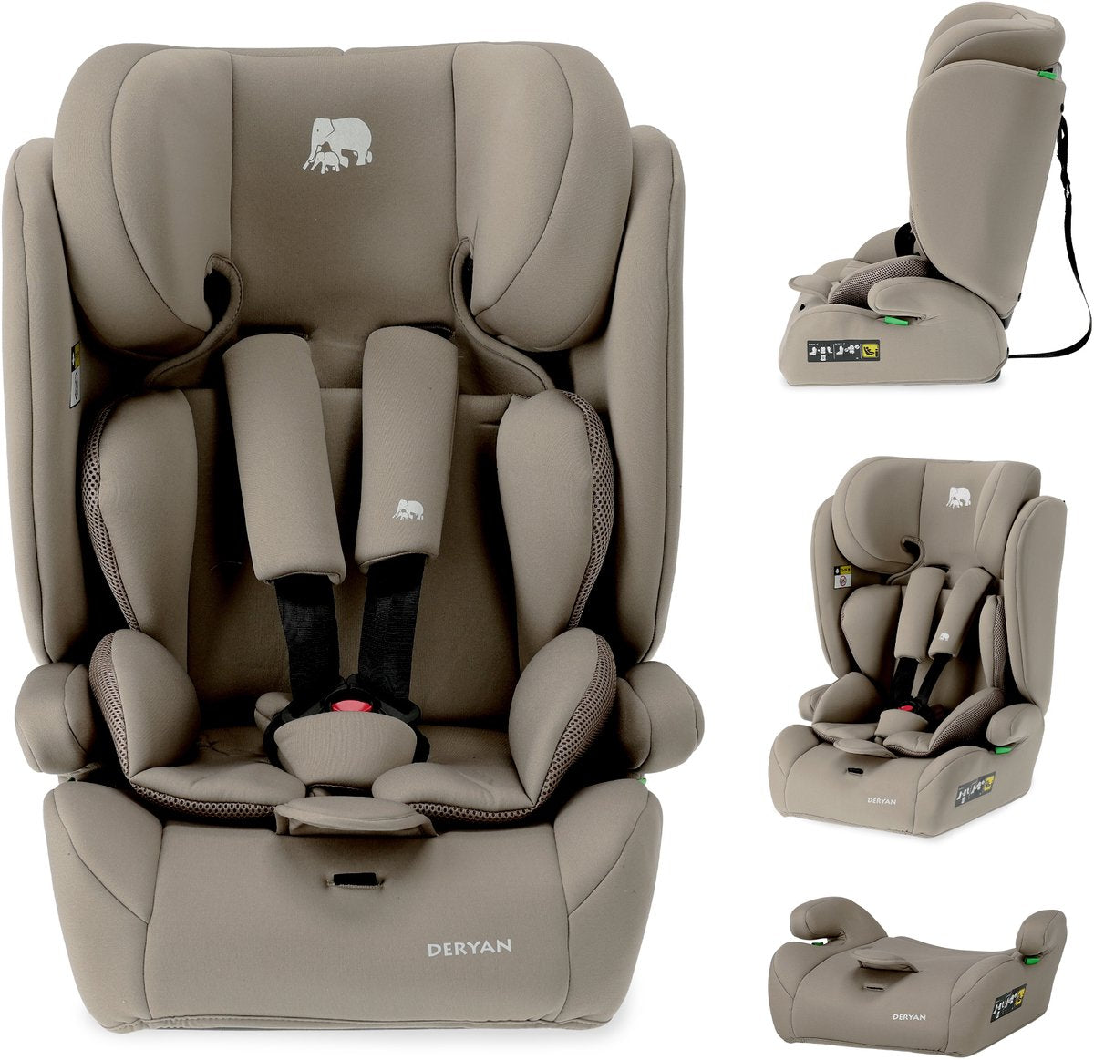 Siège auto Deryan Carter Basic i-size - 15 mois à 12 ans - truffe nougat