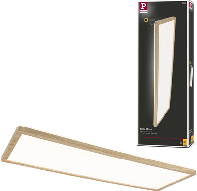Paulmann panneau LED atria brille rétroéclairage ip44 angulaire 580x200 mm 22w 2300lm 3000k aspect bois