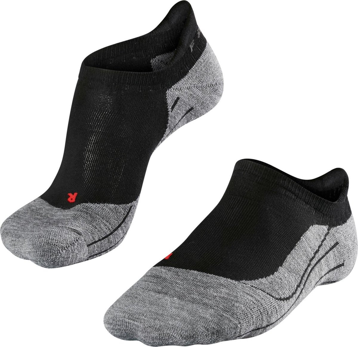 Falke ru4 chaussettes de course invisibles anti-ampoules en coton matériau fonctionnel femme noir - taille 35-36