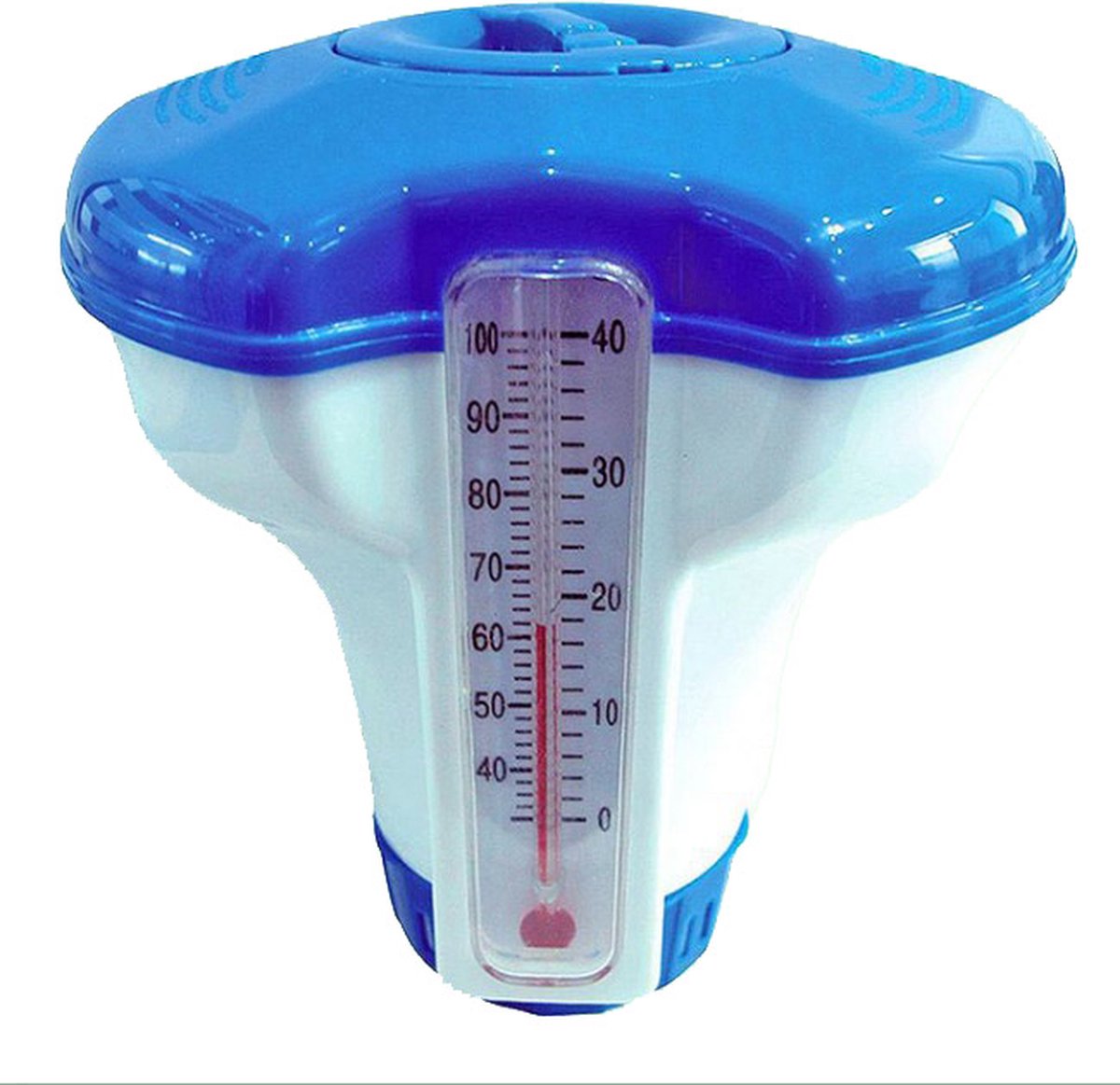 Chloordistenser amusant d'été 20 grammes avec thermomètre blanc bleu