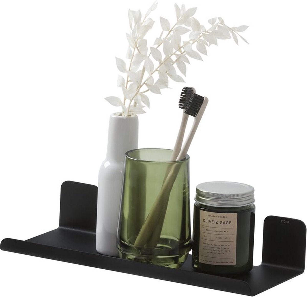 Col Tigre - étagère 30 cm - sans perçage - noir