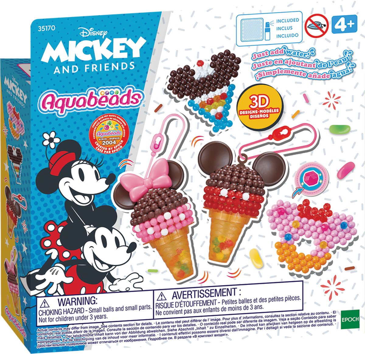 Ensemble de glaces Aquabeads 3D Mickey Friends