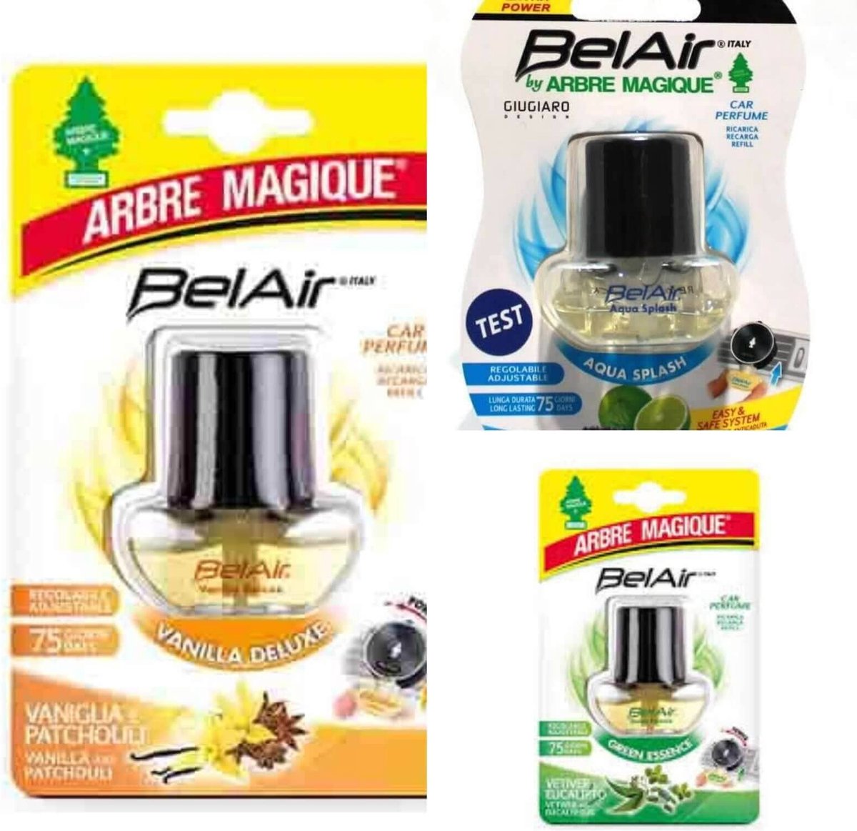 Arbre magique - désodorisant aqua recharge 7ml - désodorisant - polypropylène (pp) - noir