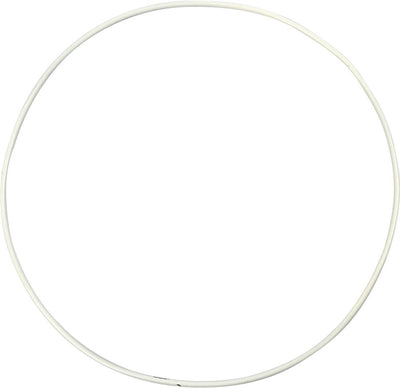 Creativ company anneau en fil métallique, d 20 cm, épaisseur 3 mm, blanc, 5 pièces 1 boîte