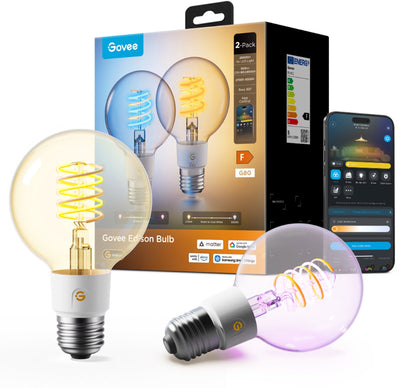 Ampoule LED Govee G80 Smart Edison E27 RGBWW Matter 500 lm 2 pièces