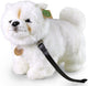 Rappa peluche écologique chow chow 30 cm - peluche réaliste fabriquée à partir de bouteilles PET recyclées - blanc