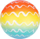 Ballon de plage Waimea - PVC - 21 cm - multicolore - taille 4