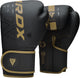 Gants de boxe Rdx sports f6 kara - gants de boxe - entraînement - gants d'arts martiaux - boxe - or - mat - 14 oz