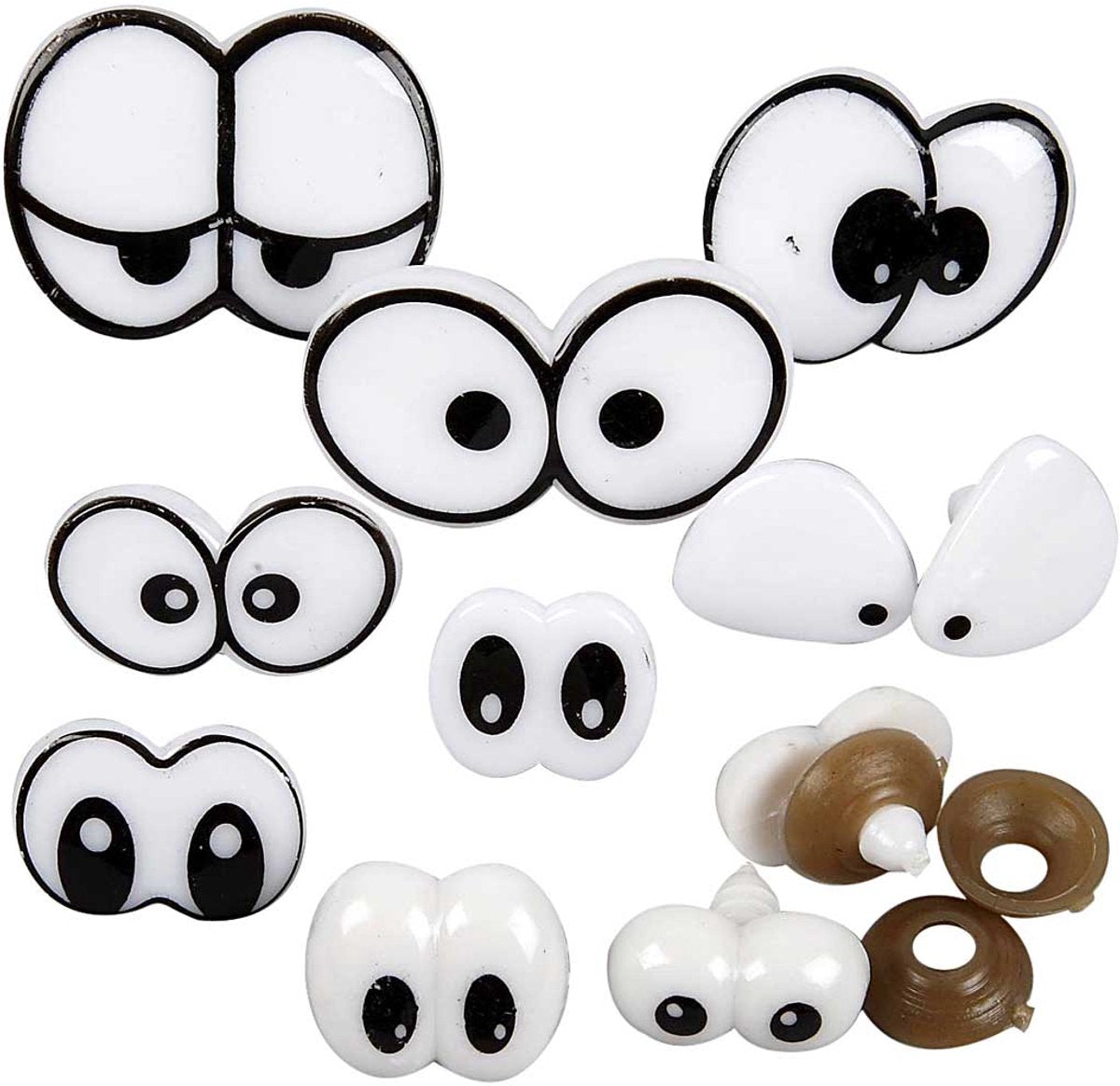 Creativ company yeux drôles, taille 2-3 cm, 200 div 1 boîte
