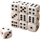 Eddy Toys dés 10 pièces - dés à six faces - blanc à pois noirs - set pour jeux de société et jeux de dés