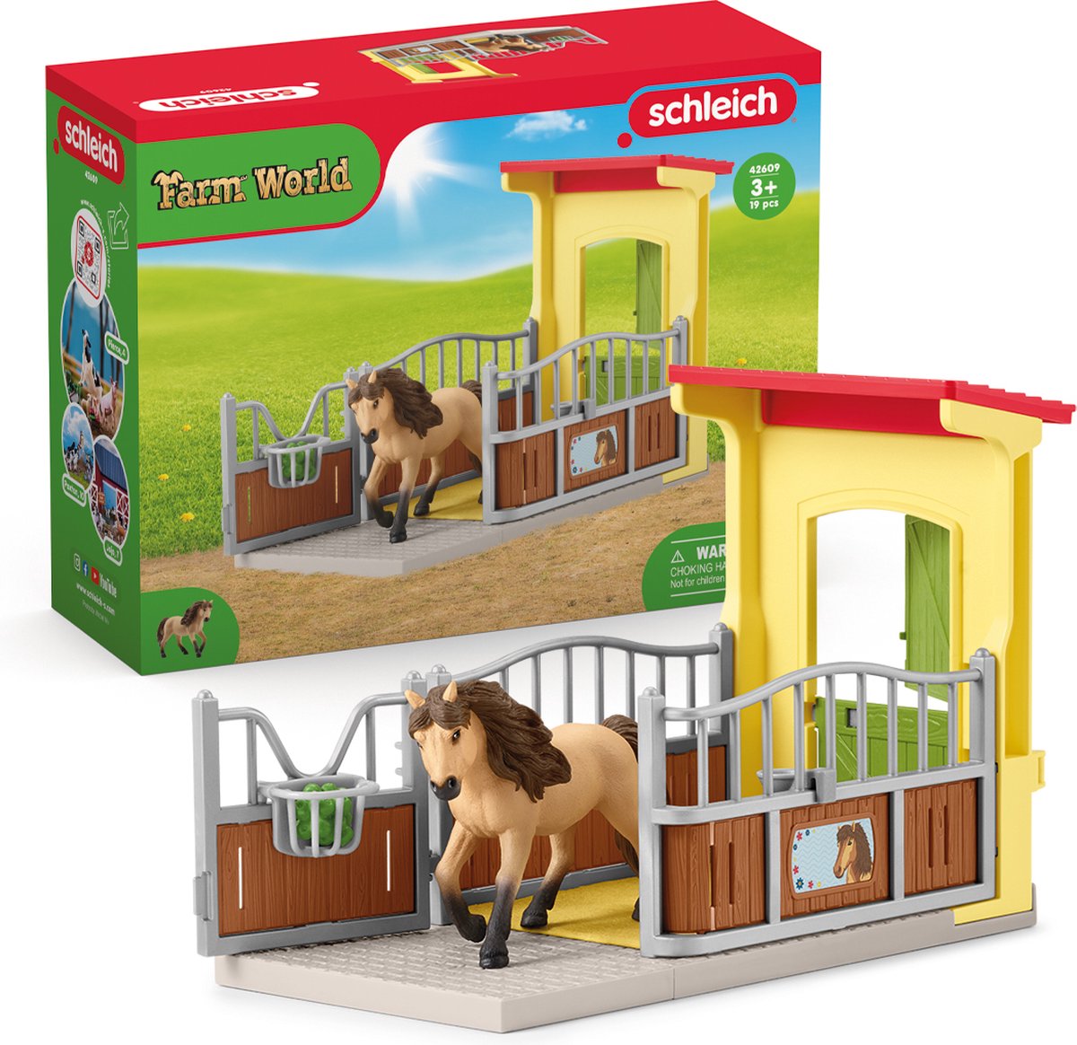 Schleich Farm World Ponystal avec Icelanderhessle 42609