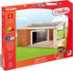 Kit de construction Teifoc ® - Abri de jardin - 135 pièces - Véritables mini briques avec ciment, bol et truelle - Kit de construction pour enfants à partir de 6 ans