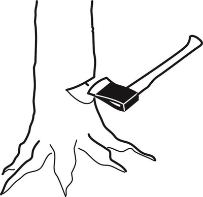 Hache d'arbre Bahco avec manche - manche 800 mm - 1600 g