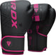 Gants de boxe Rdx sports f6 kara - gants de boxe - entraînement - gants d'arts martiaux - boxe - rose - mat - 12 oz