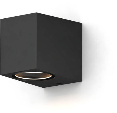 Calex applique downlight sanremo - gu10 - ip54 résistant à l'eau et à la poussière - convient pour l'intérieur et l'extérieur - installation facile - rectangle - noir