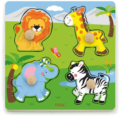 Vigatoys viga jouets - puzzle de forme animaux de safari