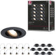 Lampe encastrable Paulmann lot de 10 orientable ronde 90 mm 30° gu10 max. 10x10w 230v dimmable noir