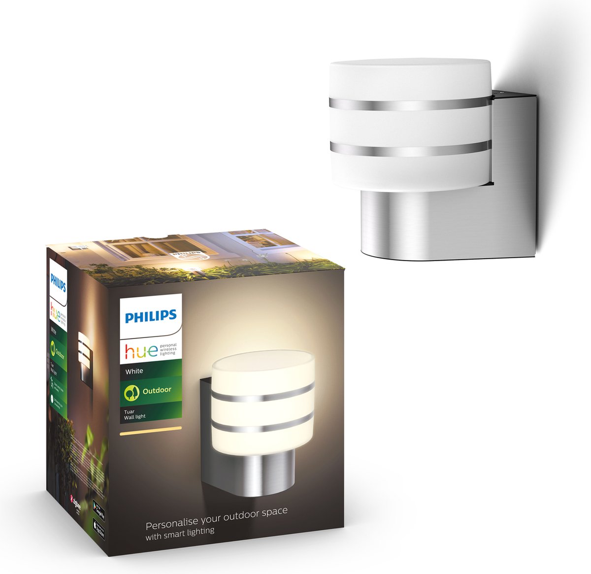 Applique Philips Hue Tuar - lumière blanche chaude - aluminium