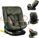 Siège auto Lionelo Bastiaan One i‑size – attache supérieure ISOFIX 4 en 1 – vers l'arrière – base pivotante à 360° – appui-tête réglable en mousse à mémoire de forme – 40–150 cm – utilisation longue durée haut niveau de sécurité