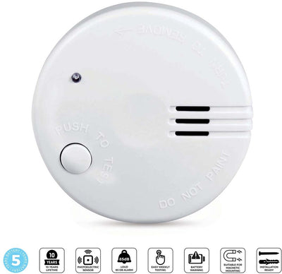 Alecto SD510 - mini détecteur de fumée - batterie 5 ans - conforme à la norme européenne EN14604 - blanc
