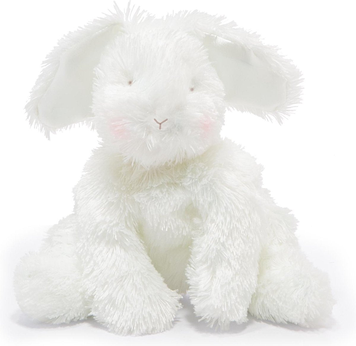 Bunnies by the Bay Blossom - Peluche chignon souple - Peluche - Détails brodés - Lapin - 20 cm - Blanc