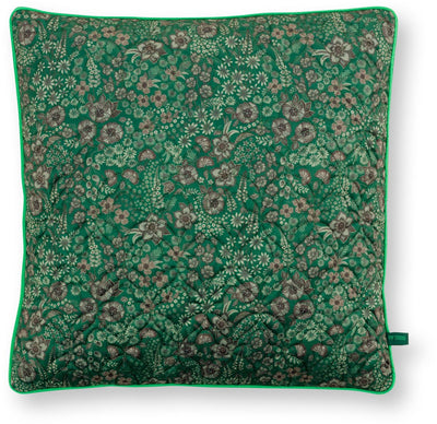 Pip studio Coussin décoratif matelassé Daisy Dreams - coussin pour le salon - vert - 50x50cm