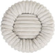 District 70 Ribba – Lit rond luxueux pour chat en peluche velours côtelé – Grège – 45 x 45 x 15 cm