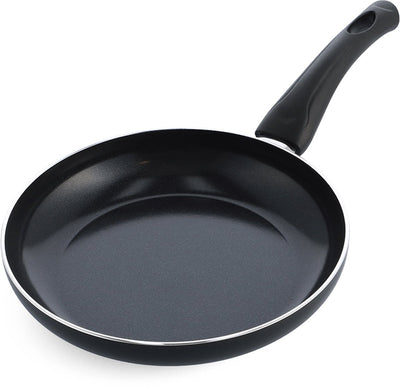 Poêle Bk Brillant 24 cm - revêtement antiadhésif sans PFA - poêle à induction - poêle en céramique - passe au four jusqu'à 160°c - poignée froide - sans couvercle - noir