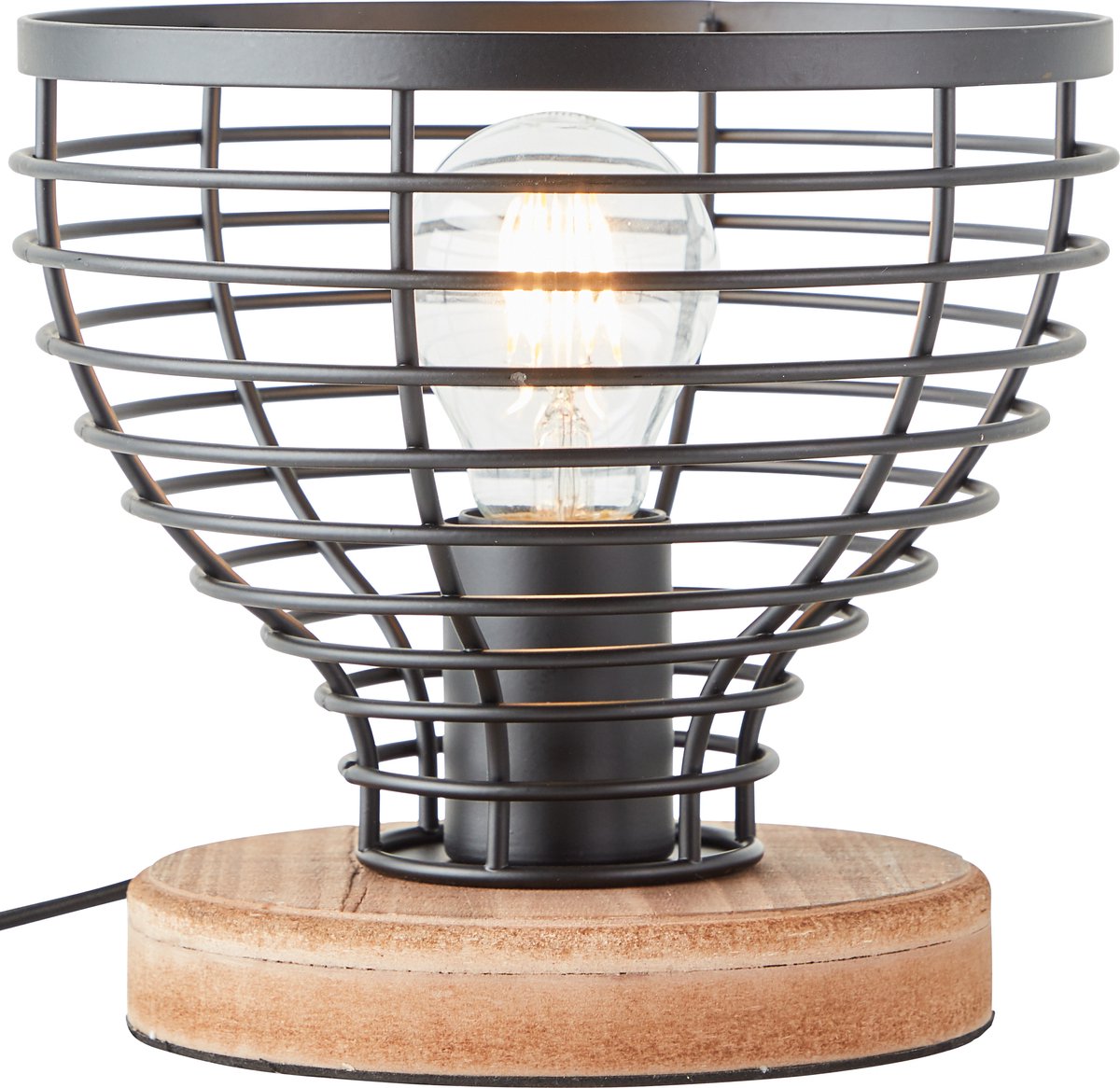 Brilliant avia - lampe de table - e27 max 1x40w - couleur bois noir