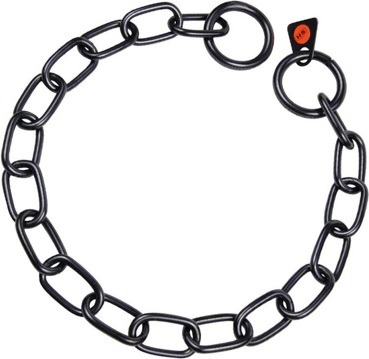 Collier pour chien Hs Sprenger noir 3 mm gauche semi-long (61 cm)
