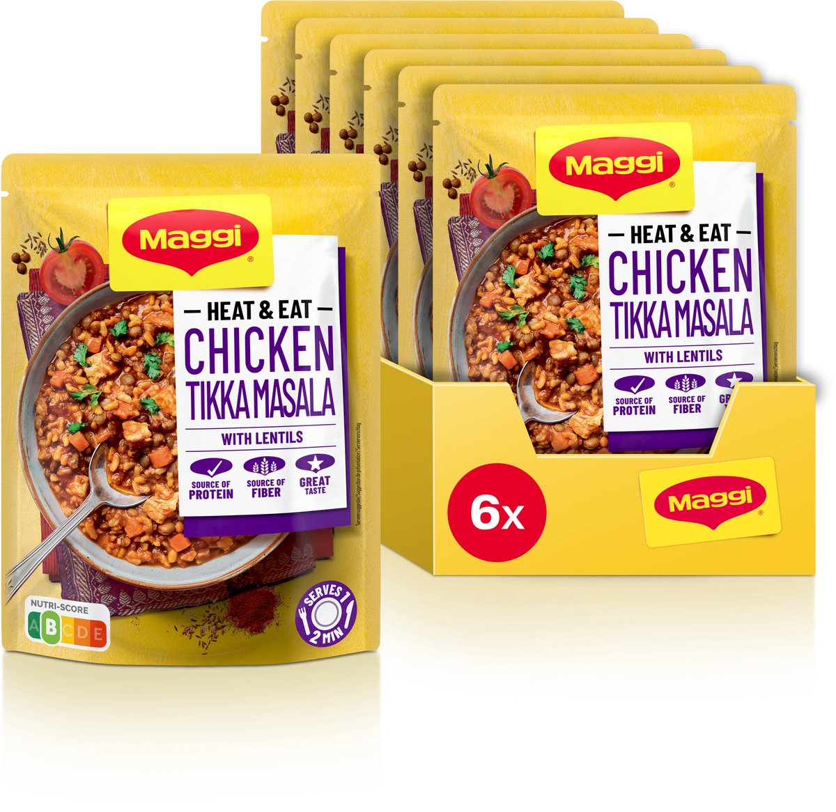 Maggi Heat mange du poulet tikka masala 6x280g