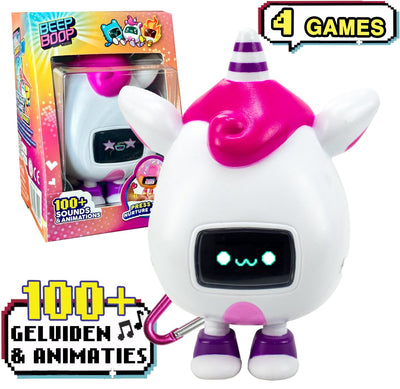 Eolo bip boop kirin – votre animal de compagnie virtuel avec émotions, 4 jeux et plus de 100 animations sonores – soins et jeu – jouets interactifs