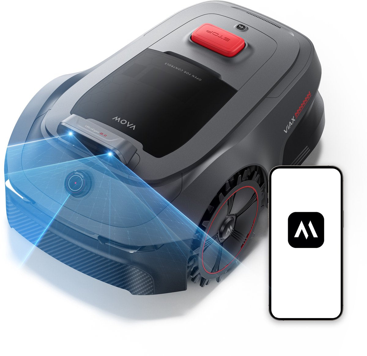 Robot tondeuse Mova viax 500 - ai dual-vision - zones interdites - rtk-free - trueguard - jusqu'à 500m²