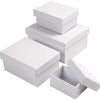 Creativ Company Boîtes rectangulaires blanches avec couvercle, 4e.
