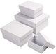 Creativ Company Boîtes rectangulaires blanches avec couvercle, 4e.