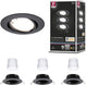 Paulmann Lampe à encastrer LED Smart Home Zigbee 3.0 base coin base set pivotant rond 90 mm 20° coin 3x4,9w 3x430lm 230v dimmable 3000k noir mat