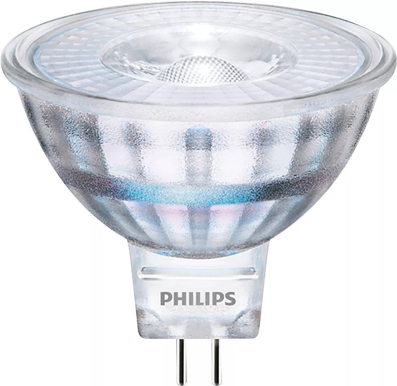 Spot LED Philips économe en énergie - 35 W - GU5.3 - lumière blanc chaud - 2 pièces - économisez sur les coûts énergétiques