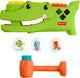 Fisher-price sit and tap rolligator - jouet pour bébé avec activité de tapotement et jeu rampant - 3 balles et un marteau