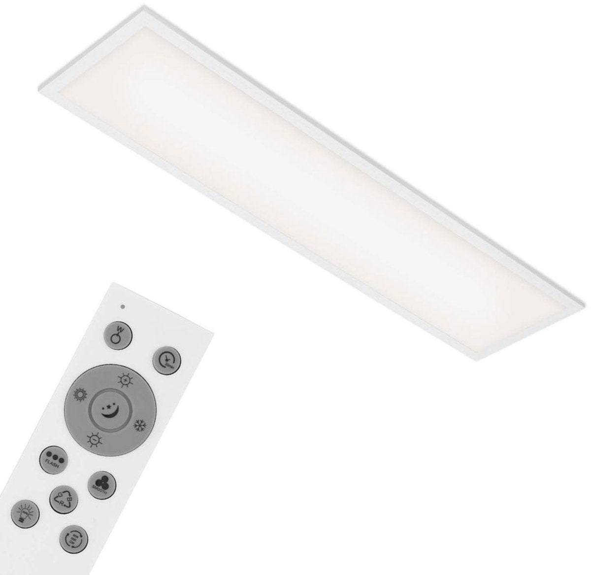 Briloner color - Plafonnier LED - Plafonnier - Design ultra plat - incl. télécommande - contrôle de la température de couleur CCT - contrôle du changement de couleur RVB - intensité variable en continu via télécommande - IP20 - 24W