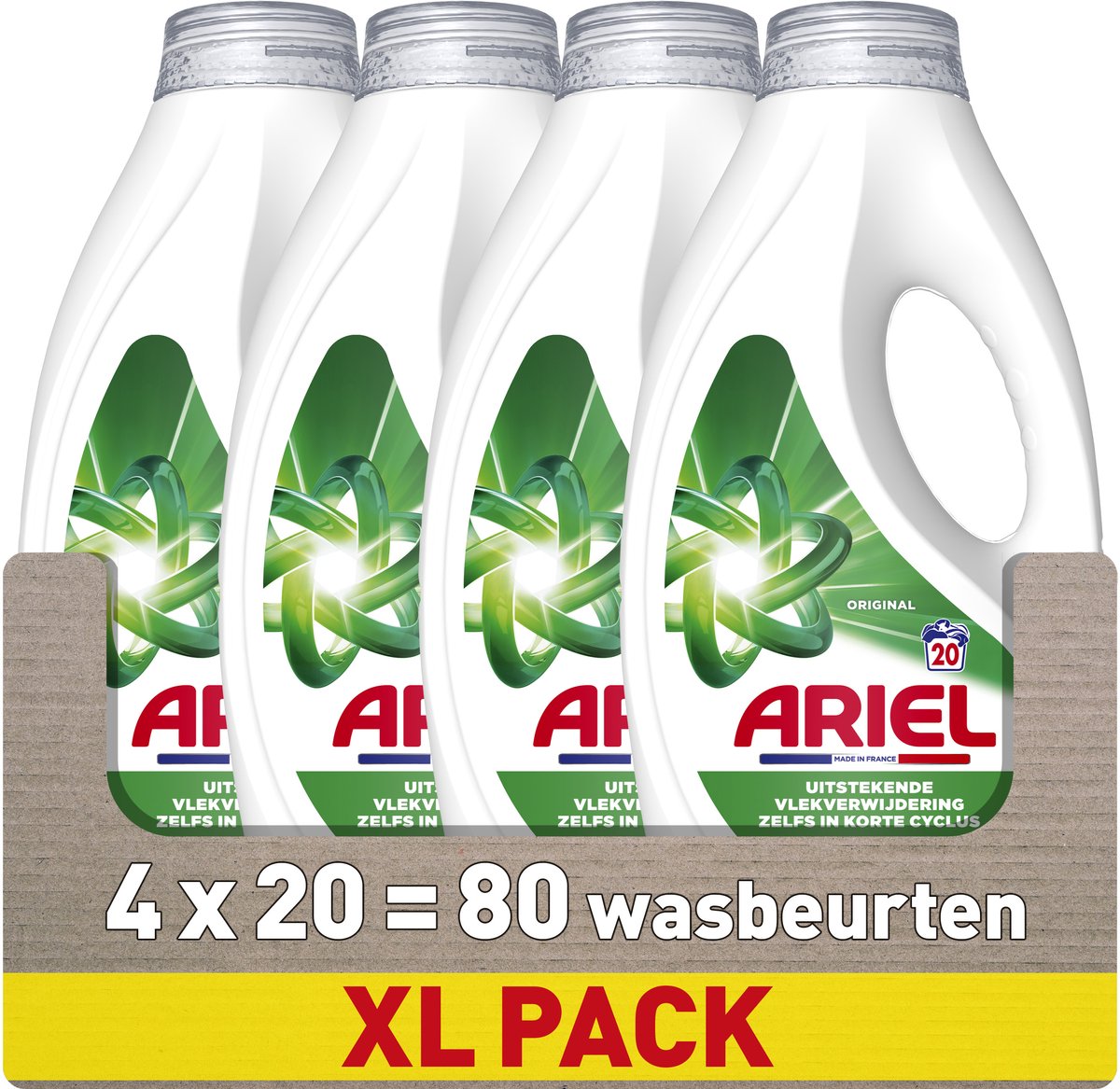 Lessive liquide Ariel originale - 4 x 20 lavages