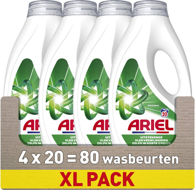 Lessive liquide Ariel originale - 4 x 20 lavages
