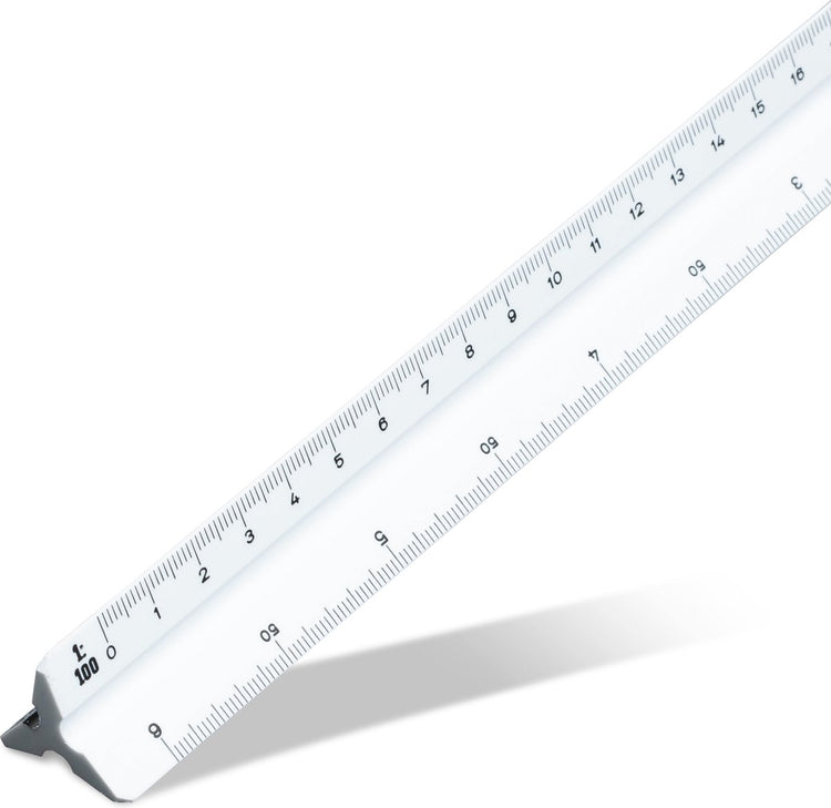 Aristo balance stick g - longueur 30 cm - 1:15 :20 :25 :33 1 3 :50 :100 - plastique blanc - dans étui de protection - ar-1314 1
