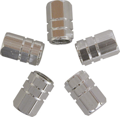 Carpoint bouchons de valve 5pcs piston argent