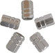 Carpoint bouchons de valve 5pcs piston argent